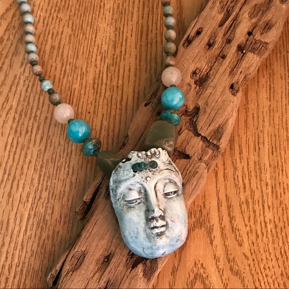 Buddha Head Pendant and Necklace